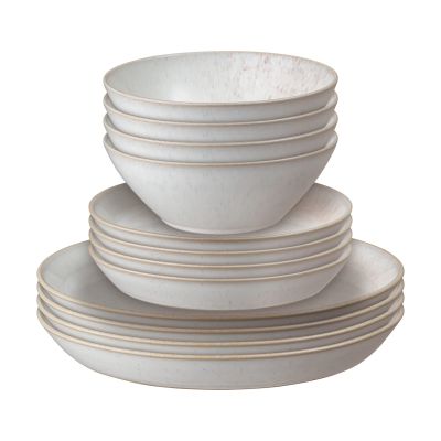 Denby Kiln Coral astiastoset Koralli beige, 12 osaa