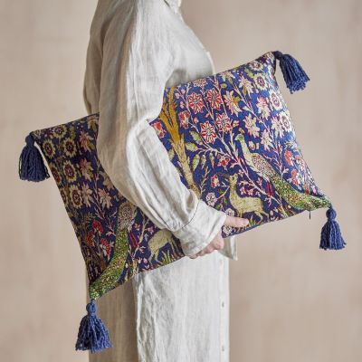 Bloomingville Adya koristetyyny 50x35 cm sininen