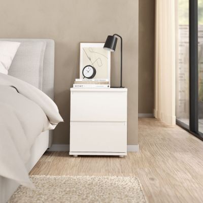 Tvilum Nova yöpöytä 2-laatikkoa valkoinen