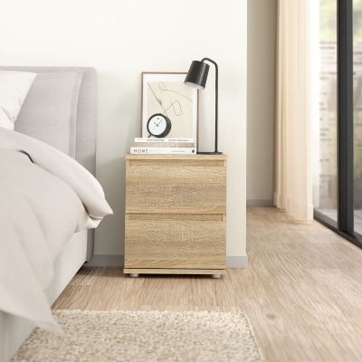 Tvilum Nova yöpöytä 2-laatikkoa tammi