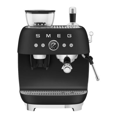 Smeg - Smeg Manuaalinen Espressokone kahvimyllyllä EGF03 Mattamusta