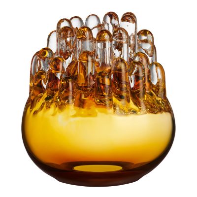 Kosta Boda - Polar Kynttilälyhty 20 cm Meripihka