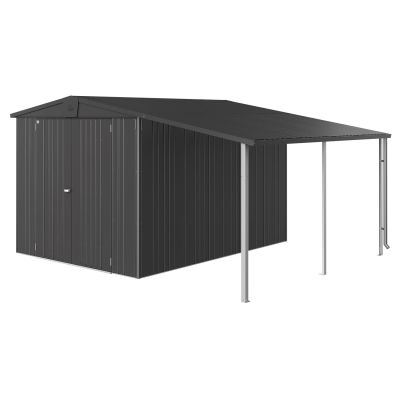 Biohort, Europa sivukatos puutarhavarasto koko 67 metallic tummanharmaa