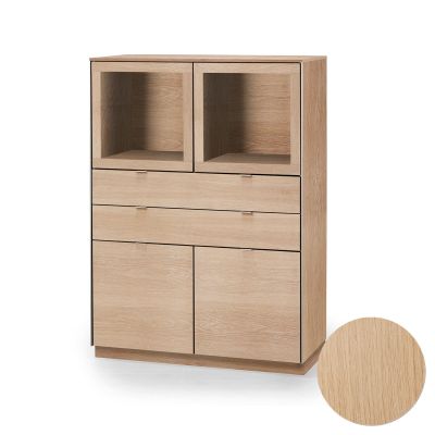 Skovby, Sm923 Vitrinskåp tammi Såpa 98X44X136Cm