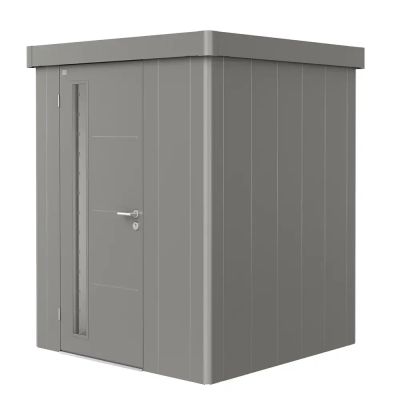 Biohort, puutarhavarasto Neo 1A kanssa Standarddörr, metallic kvarts-harmaa