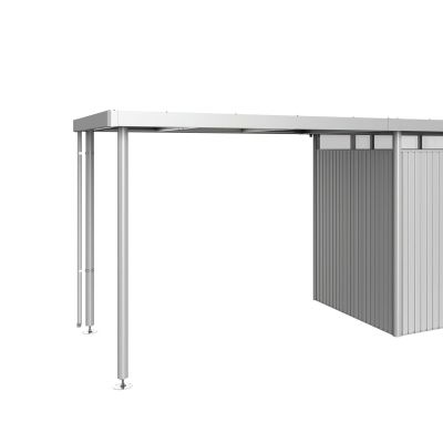 Biohort, Highline sivukatos puutarhavarasto koko h2 metallic hopea