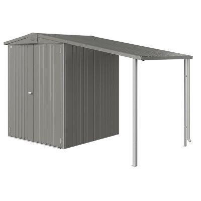 Biohort, Europa sivukatos puutarhavarasto koko 234a metallic kvarts-harmaa