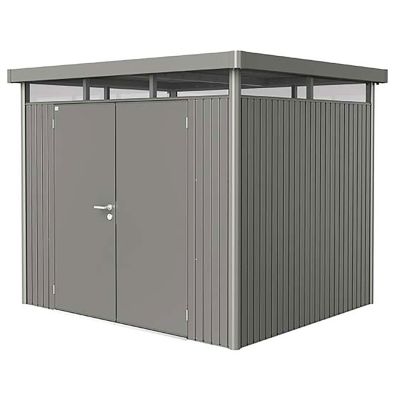 Biohort, Highline puutarhavarasto dubbeldörr koko h3 metallic kvarts-harmaa