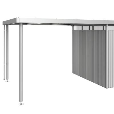 Biohort, Highline sivukatos puutarhavarasto koko h4 metallic hopea