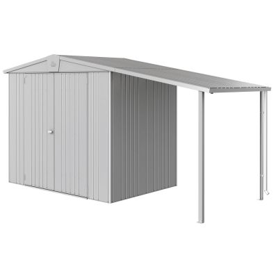 Biohort, Europa sivukatos puutarhavarasto koko 234a metallic hopea