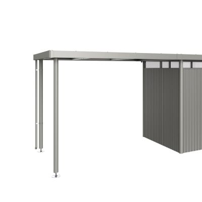 Biohort, Highline sivukatos puutarhavarasto koko h2 metallic kvarts-harmaa