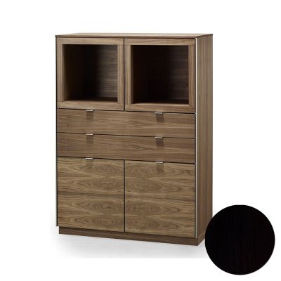 Skovby, Sm923 Vitrinskåp musta tammi lakka 98X44X136Cm