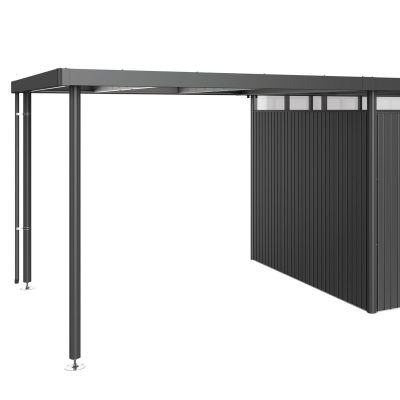 Biohort, Highline sivukatos puutarhavarasto koko h4 metallic tummanharmaa