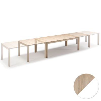 Skovby, Sm24 pöytä vitolajad tammi / valkoinen laminaatti 200-356(512)x100x73 cm