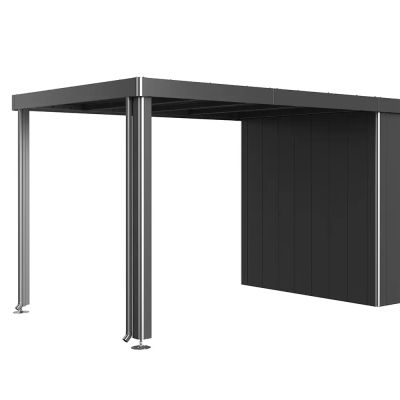 Biohort, sivukatos sopii puutarhavarasto Neo 3A/3B/3C/3D metallic tummanharmaa