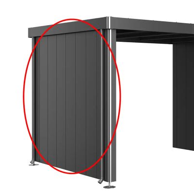 Biohort, sivuseinät sopii sivukatos puutarhavarasto Neo 3A/3B/3C metallic tummanharmaa