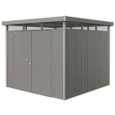 Biohort, Highline puutarhavarasto dubbeldörr koko h4 metallic kvarts-harmaa