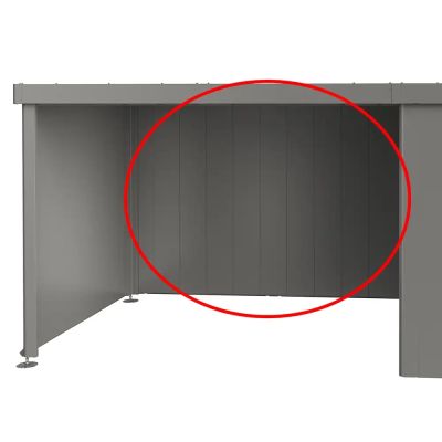 Biohort, Bakvägg sopii sivukatos puutarhavarasto Neo metallic harmaa