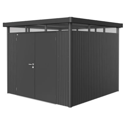 Biohort, Highline puutarhavarasto dubbeldörr koko h4 metallic tummanharmaa