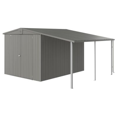 Biohort, Europa sivukatos puutarhavarasto koko 67 metallic kvarts-harmaa