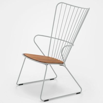 Houe, Paon loungestol valkoinen/taupe stål