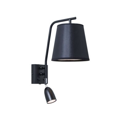 Belid, Valiant seinävalaisin kiinteä Installation mattamusta E27+Gu10 sis. lamppu ei sis. kangasvarjostin