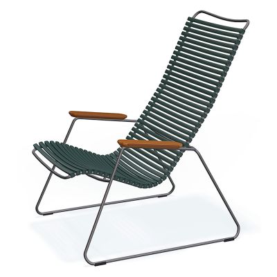 Houe, Click lounge-nojatuoli pine green/grey bambu