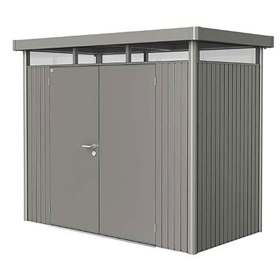 Biohort, Highline puutarhavarasto dubbeldörr koko h1 metallic kvarts-harmaa