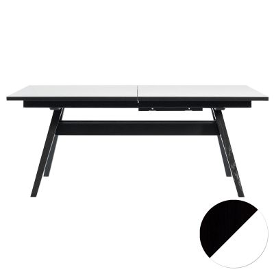 Skovby, Sm11 pöytä musta tammi lakka/valkoinen laminaatti 183-275X100X74Cm