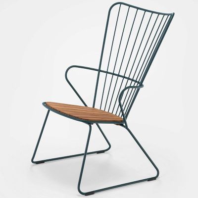 Houe, Paon loungestol pine green stål
