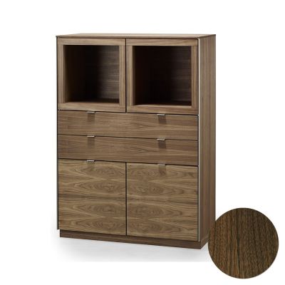 Skovby, Sm923 Vitrinskåp pähkinäpuu lakka 98X44X136Cm