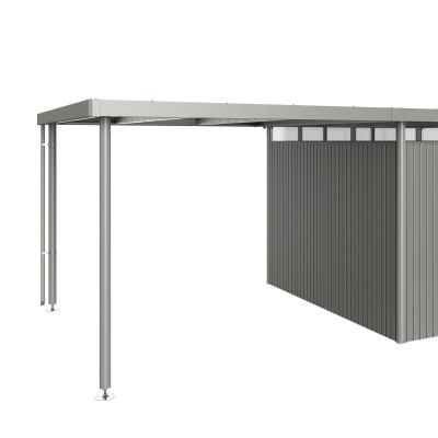 Biohort, sivukatos puutarhavarasto highline koko h5 metallic kvarts-harmaa