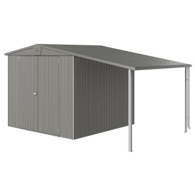 Biohort, Europa sivukatos puutarhavarasto koko 45 metallic kvarts-harmaa