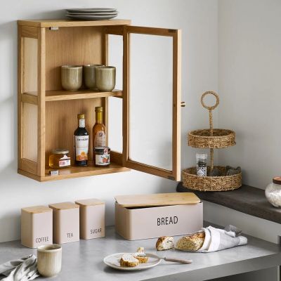 House Nordic Zamora seinävitriini 40x20x60 cm tammi