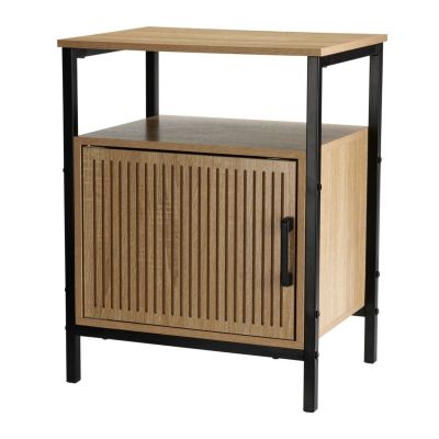 Ei brändiä Vera yöpöytä 43x33x55 cm tammi/musta