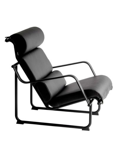 Yrjö Kukkapuro Remmi-nojatuoli prestige-nahka musta / musta