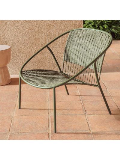 Kave Home Atrani-nojatuoli vihreä