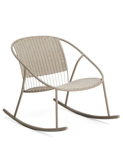 Kave Home Atrani-keinutuoli taupe