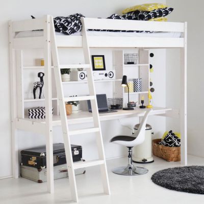 Veke Nukkumatti korkea parvisänky 120x200cm kuultovalkoinen, asiakaspalautus