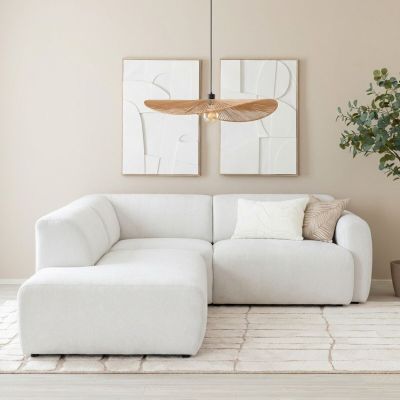 Veke Lumo mini avokulmasohva vasen Mega 05 valkoinen, asiakaspalautus