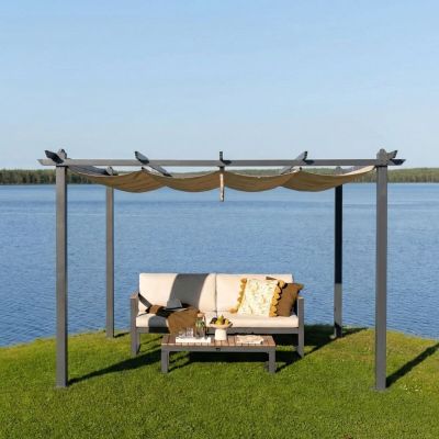 Veke Skandi pergola 3x4 m musta/beige