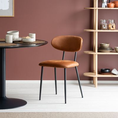 Veke Daniel tuoli konjakki kentucky 9, mustat jalat, asiakaspalautus