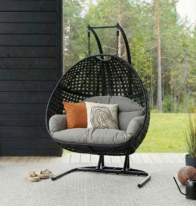 Veke Usva 2-istuttava riipputuoli ja musta/hiekka