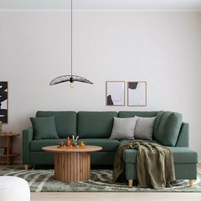 Veke Aada avokulmavuodesohva oikea vihreä Hygge 37