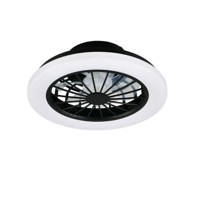 Trio Rotsund LED kattotuuletin mattamusta