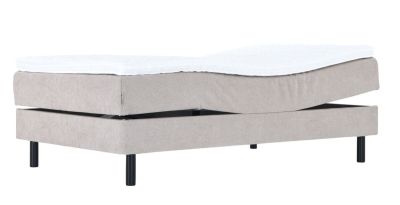 Unia Kulta moottorisänky 120x200 L beige, Unia relax 7cm, pyöreä musta