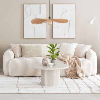 Veke Lumo 3-istuttava sohva Mega 05 valkoinen, asiakaspalautus