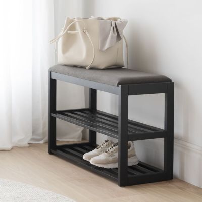 Rowico Home Confetti eteispenkki kenkätelineellä musta/tummanharmaa