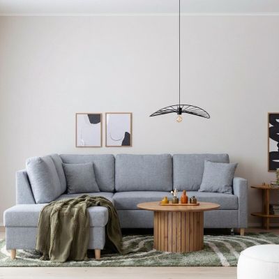 Veke Aada avokulmavuodesohva vasen vaaleanharmaa Hygge 80