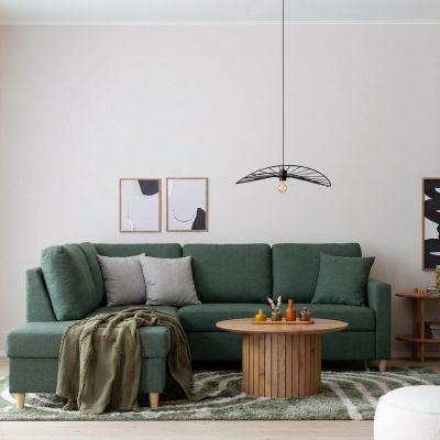 Veke Aada avokulmavuodesohva vasen vihreä Hygge 37